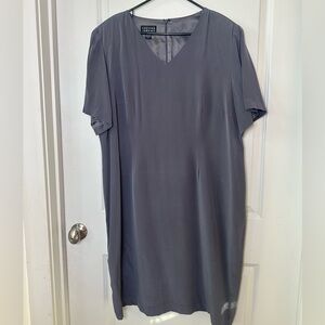 Spencer Jeremy 100% Silk Grey Sheath Dress, Size 20